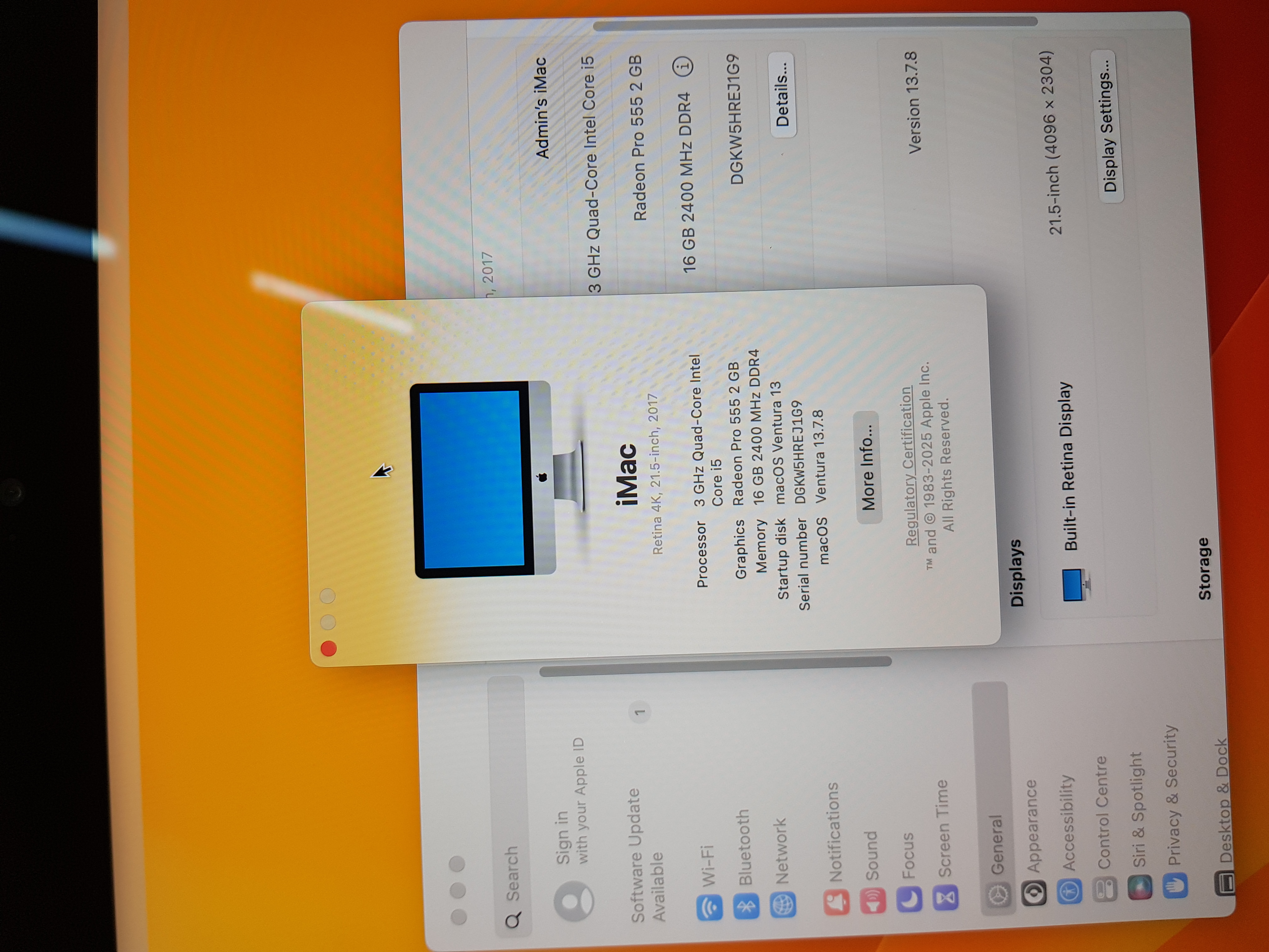 Apple iMac, intel core i5 processor, 16GB RAM, 256GB SSD, Retina 4K, 2GB graphics — additional photo