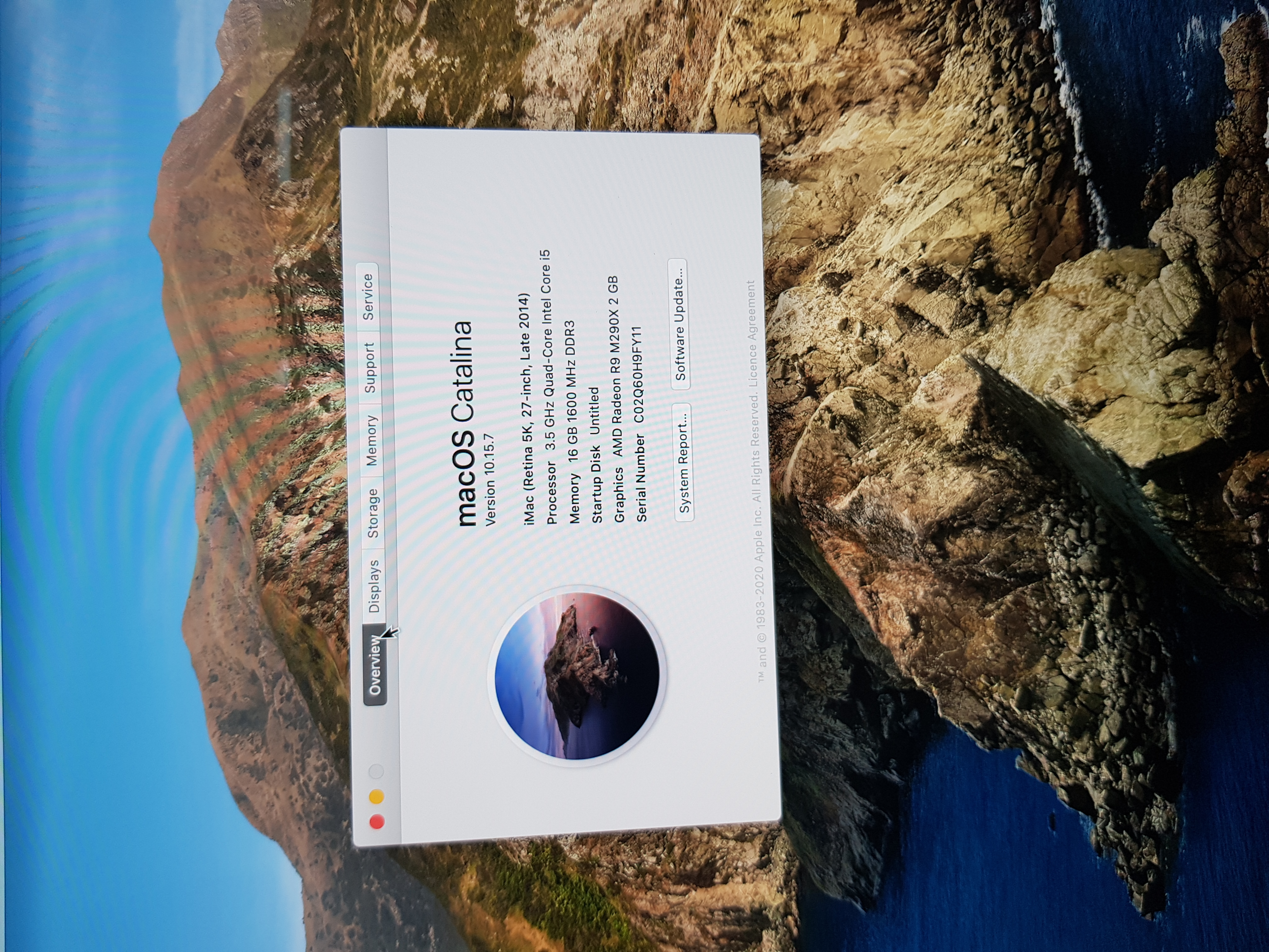 Apple iMac, intel core i5 processor, 16GB RAM, 628GB Storage, 5K Display, 2GB graphics
