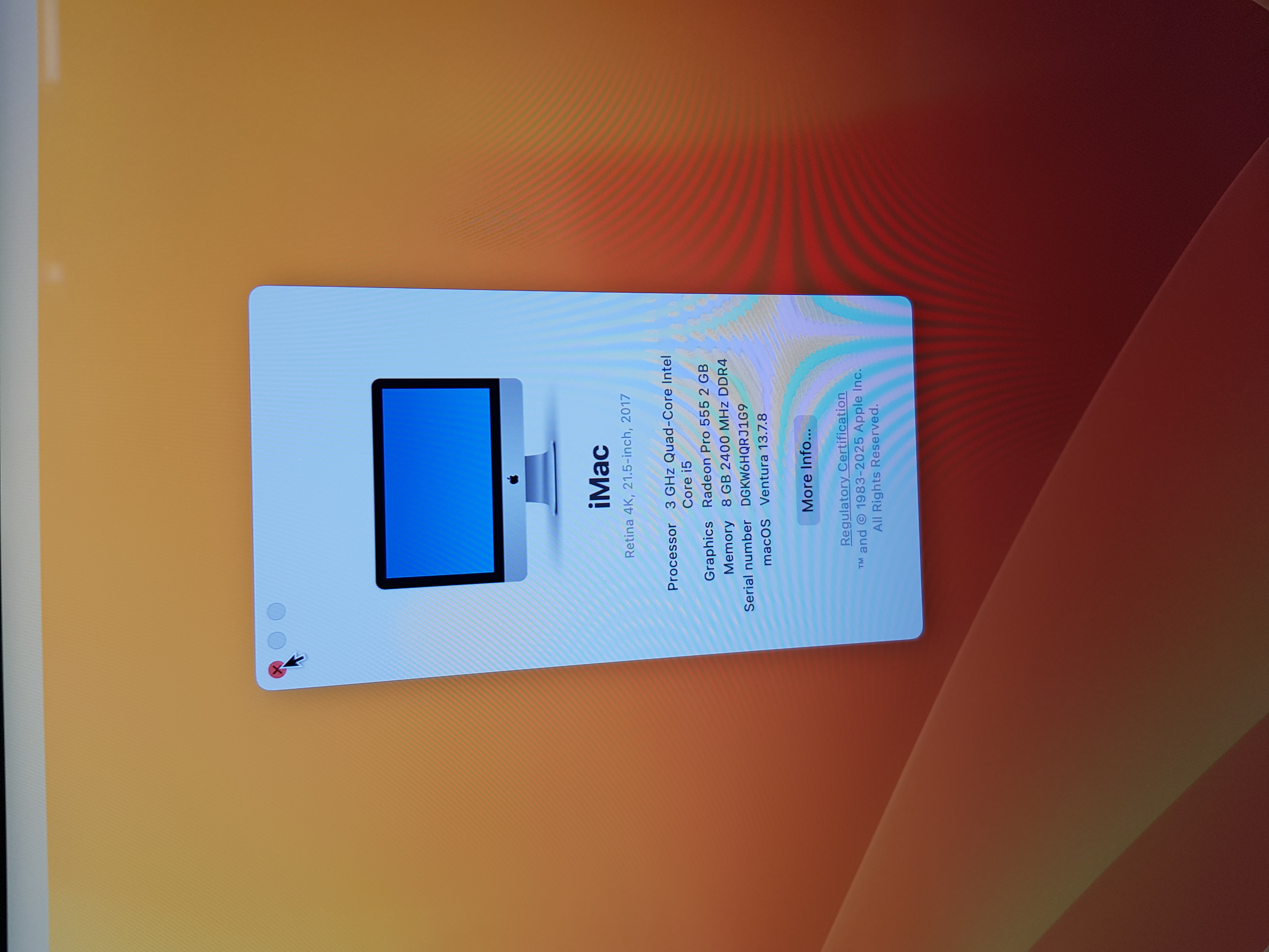 Apple iMac, intel core i5 processor, 8GB RAM, 250GB Storage,4K Display, 2GB GPU — additional photo