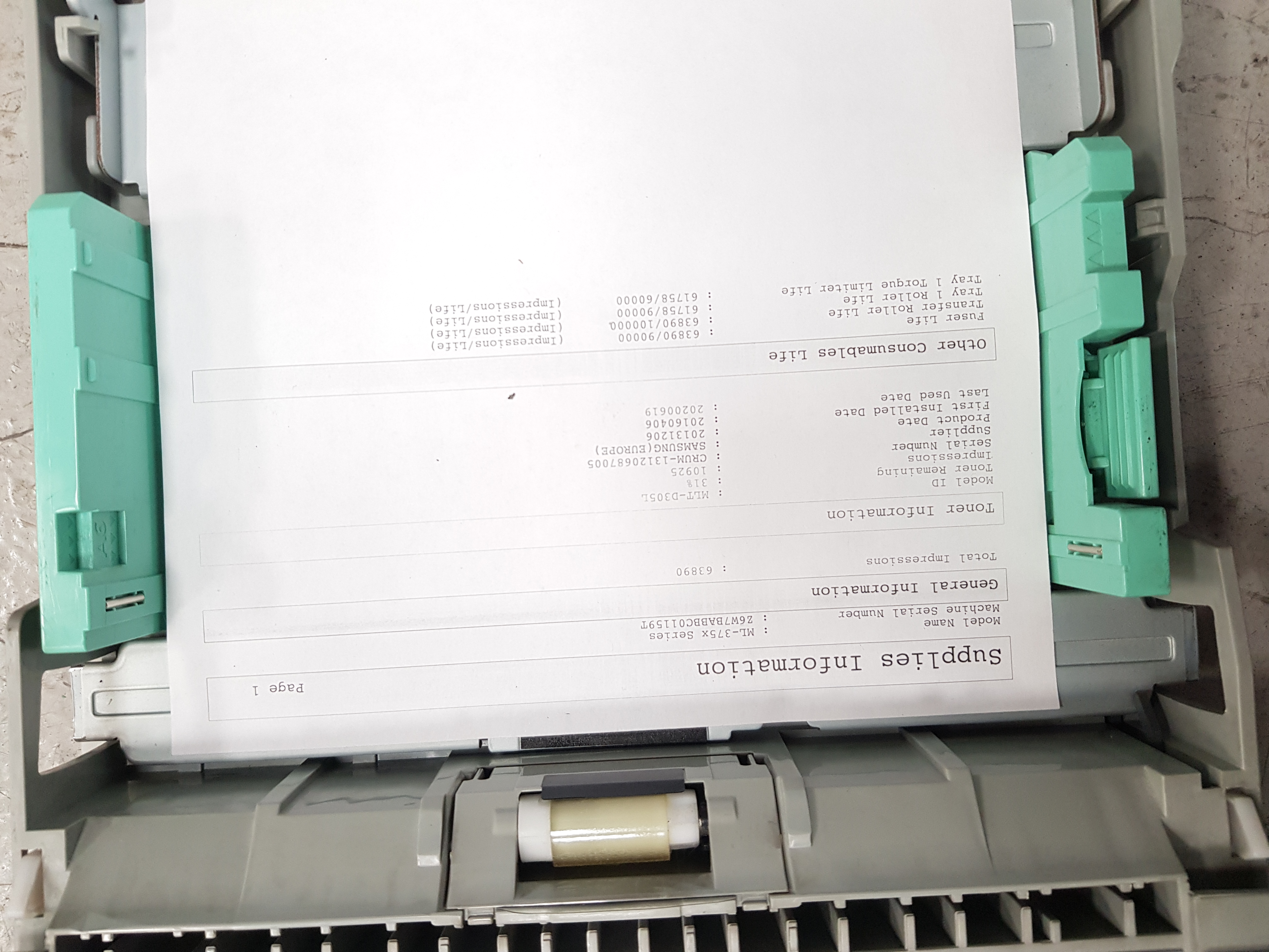 Samsung LaserJet Printer, fully working fine, 30% cartridge, 10925 pages Prints ramming — additional photo