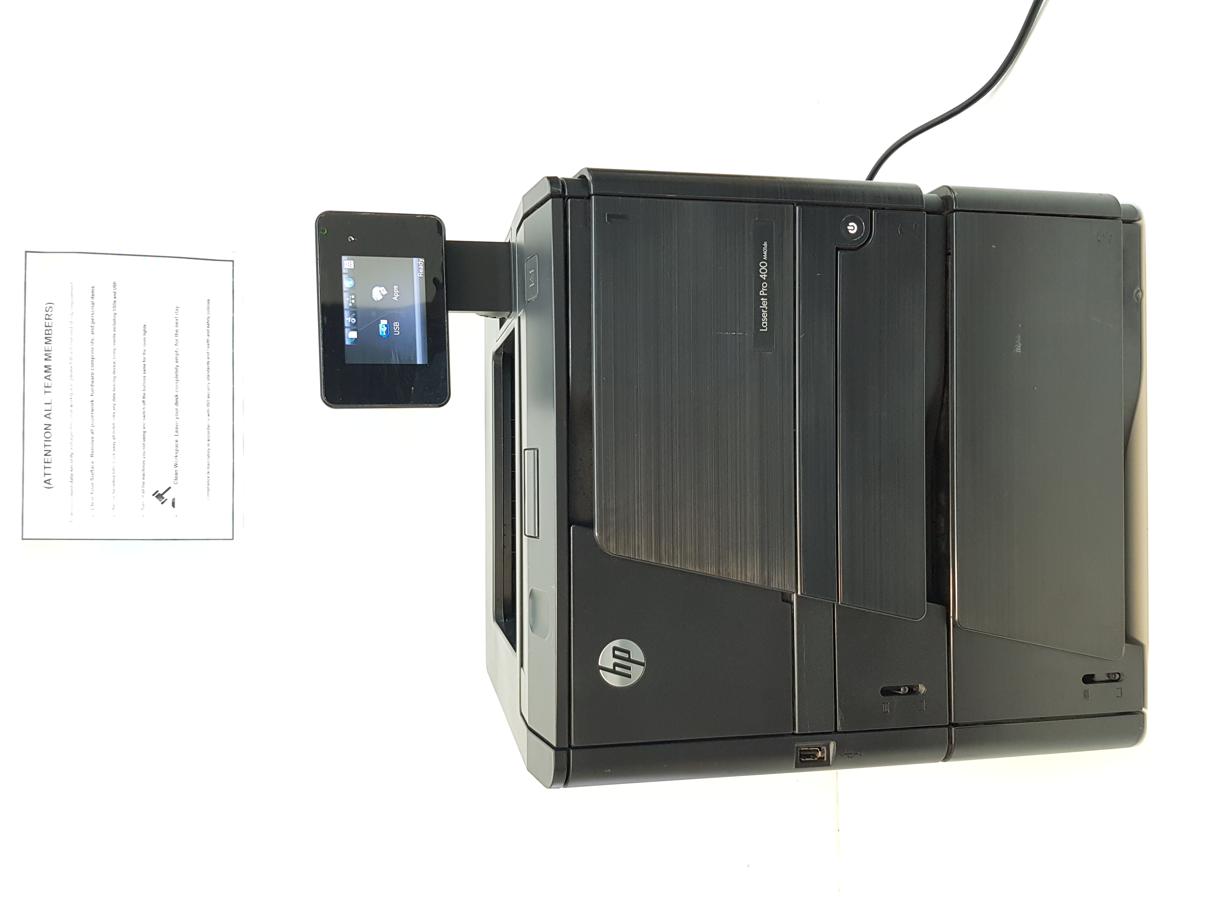 HP Good condition Printer, 100% cartridge ink, LaserJet Pro 400 m401dn