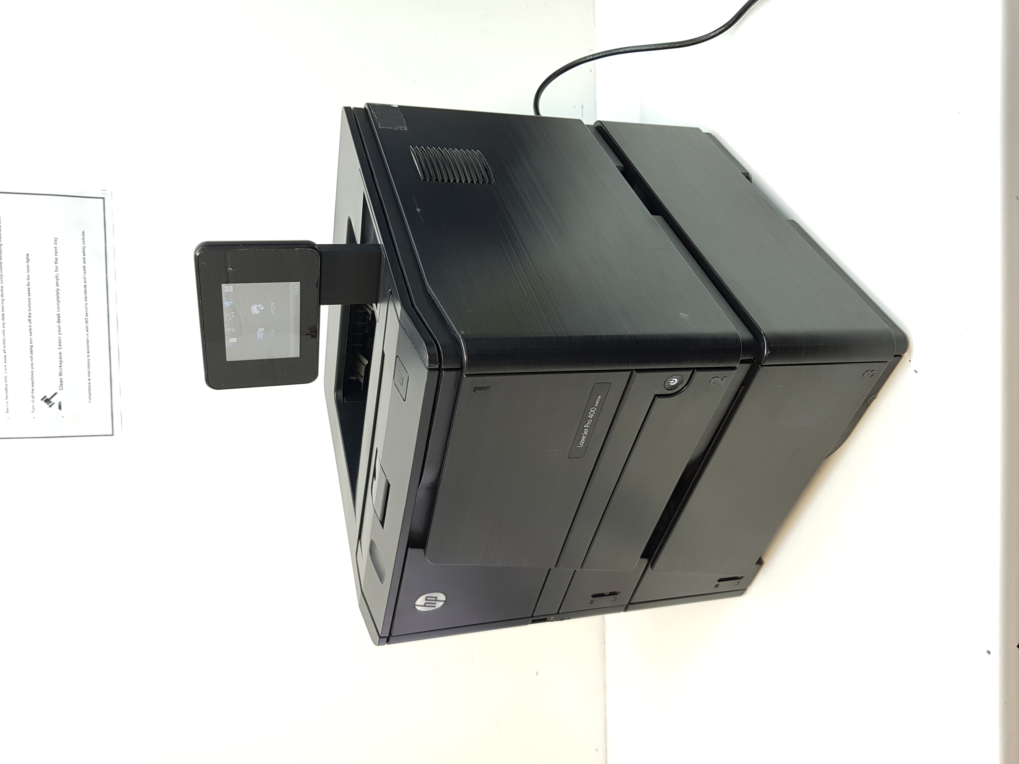 HP Good condition Printer, 100% cartridge ink, LaserJet Pro 400 m401dn — additional photo