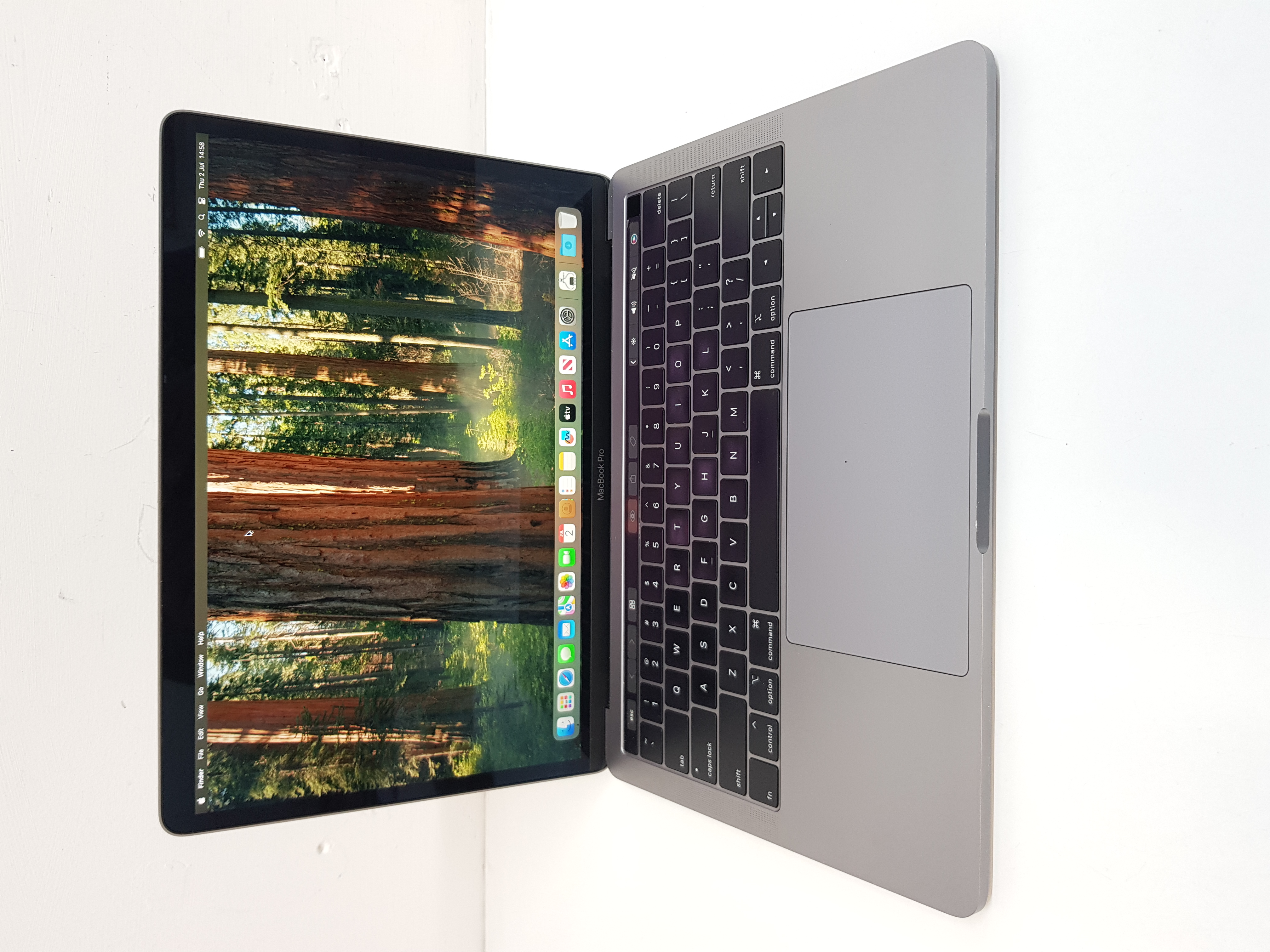 Apple MacBook Pro laptop, Quad-core i5 processor, 8GB RAM, 250GB SSD, macOS Sequoia