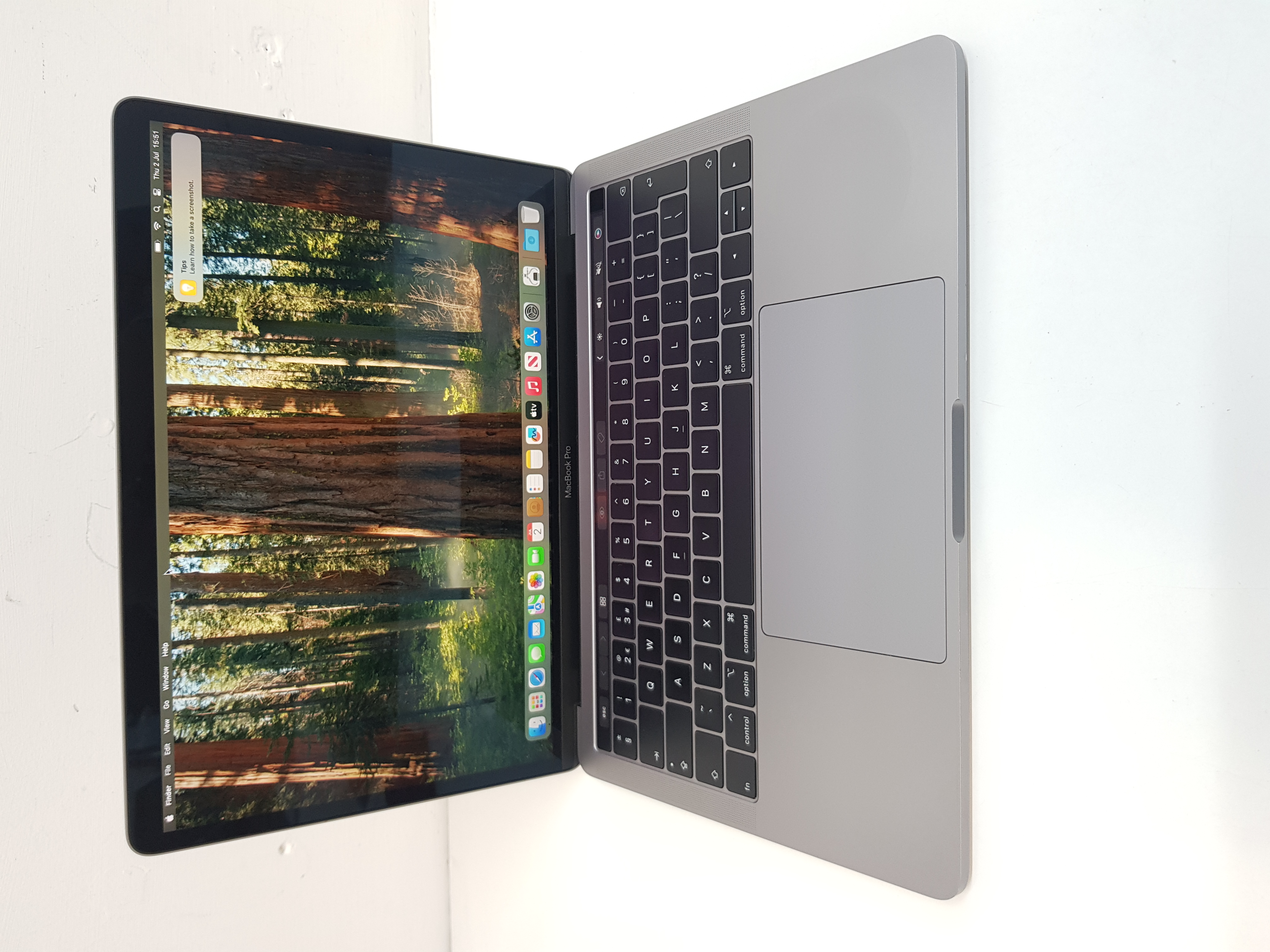 Apple MacBook Pro laptop, intel core i5 processor, 8GB RAM, 250GB SSD, macOS Sequoia